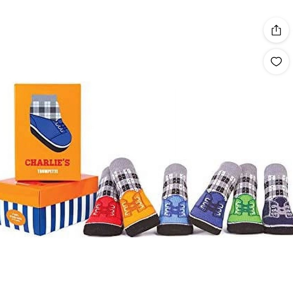 Trumpette “Charlie’s” baby socks 6pair size 0-12 Months